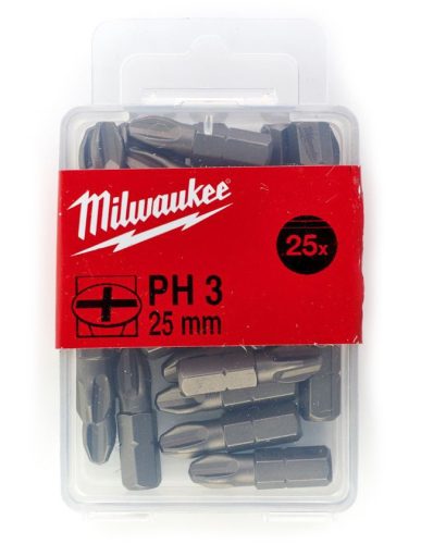 Milwaukee Csavarozó bit - 25 mm - PH 3 - 25 db/csomag