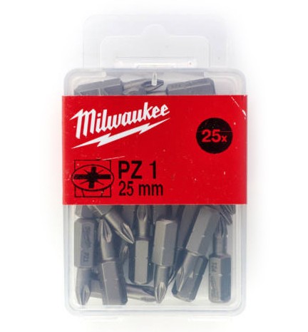 Milwaukee Csavarozó bit - 25 mm - PZ 1 - 25 db/csomag