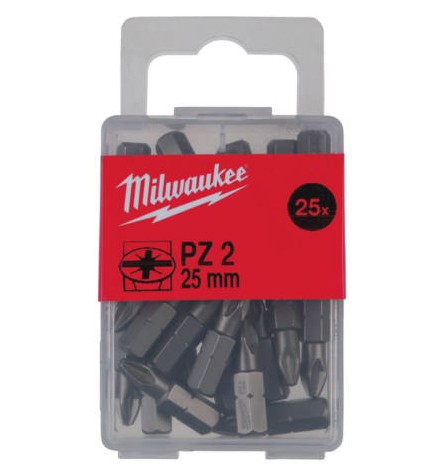 Milwaukee Csavarozó bit - 25 mm - PZ 2 - 25 db/csomag