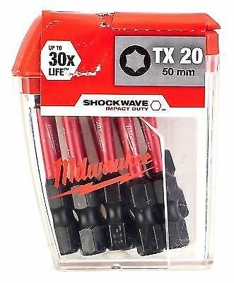 Milwaukee Shockwave Impact Duty™ csavarozó bit - 50 mm - TX 20 - 10 db/csomag