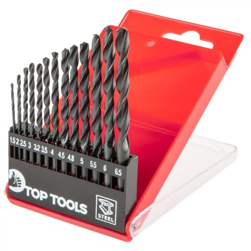 Top Tools csigafúró készlet 13db,1.5-6.5mm