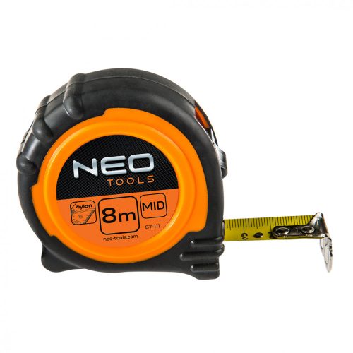 Neo mérőszalag 8m/25mm nylon, mágneses 